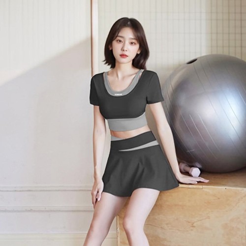 JYMD 여자 스포츠 브라탑과 치마 팬츠 세트 특징