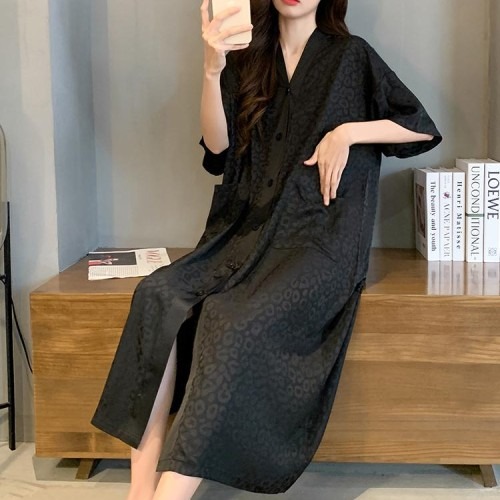 여성 모달 가운 나이트웨어 편안한 착용감