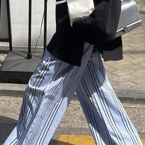 여름 바스락 팬츠 선택 전 체크포인트와 끌라로 스트라이프 와이드 팬츠의 장단점