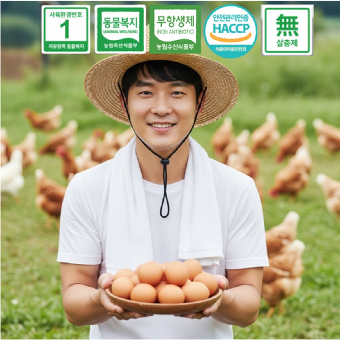 자연 방사로 차별화된 산청마을 유정란