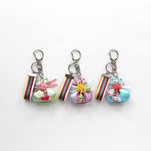 DIY세트 색동 복주머니 키링 만들기 전통 한복 악세사리