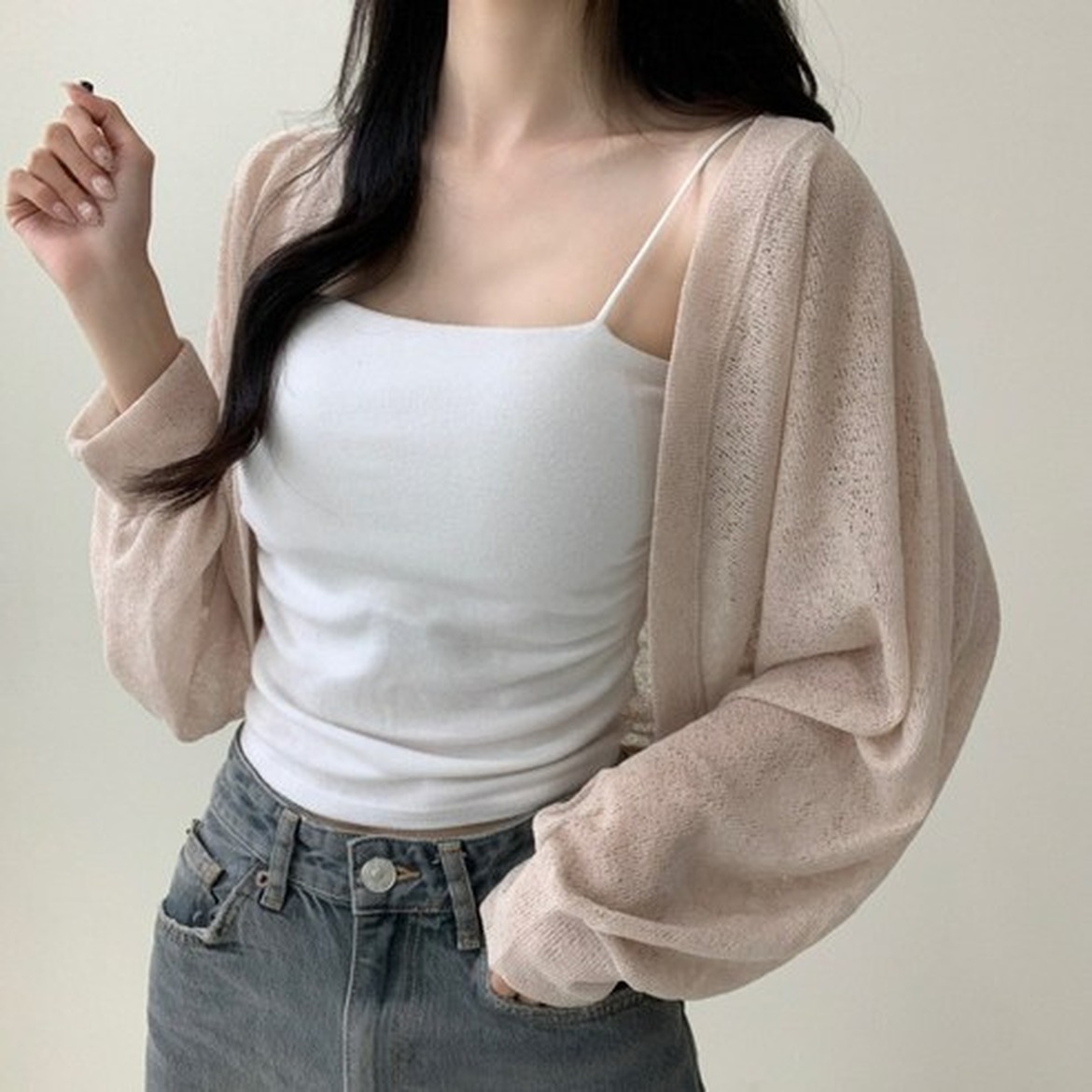 라라온 여성용 간절기 레이어드 볼레로, 신선한 스타일의 선택