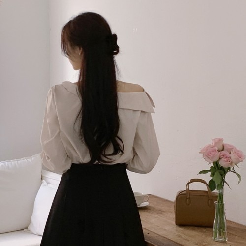 하객모임룩 고민 해결! 여리핏 언발 오프숄더 블라우스 구매 전 체크포인트